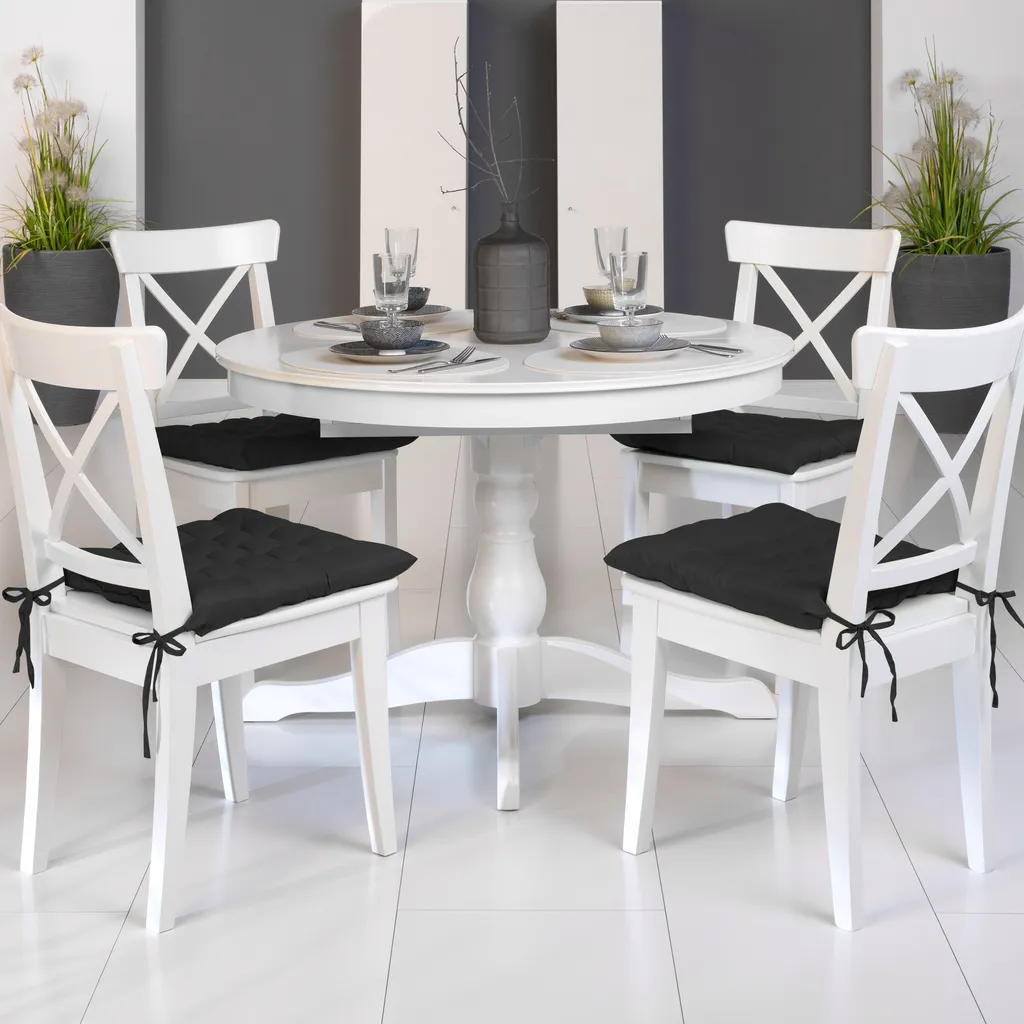 Offerta Set 4 Cuscini Lea - Imbottitura 5cm per Sedie e Pavimento - 5