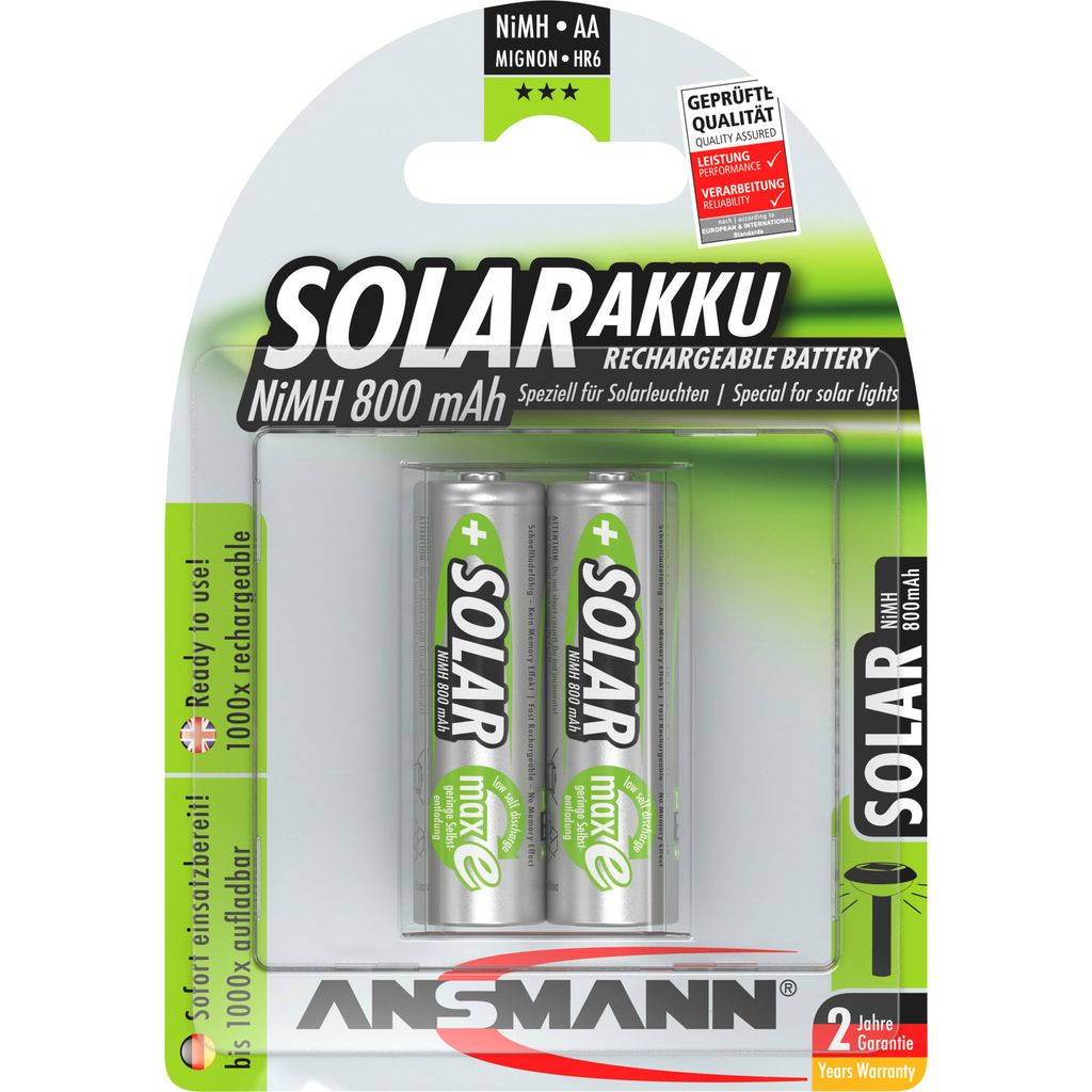 Ansmann 5035513 1x2 Ansmann maxE NiMH Akku Mignon AA 800 Immagine del prodotto 