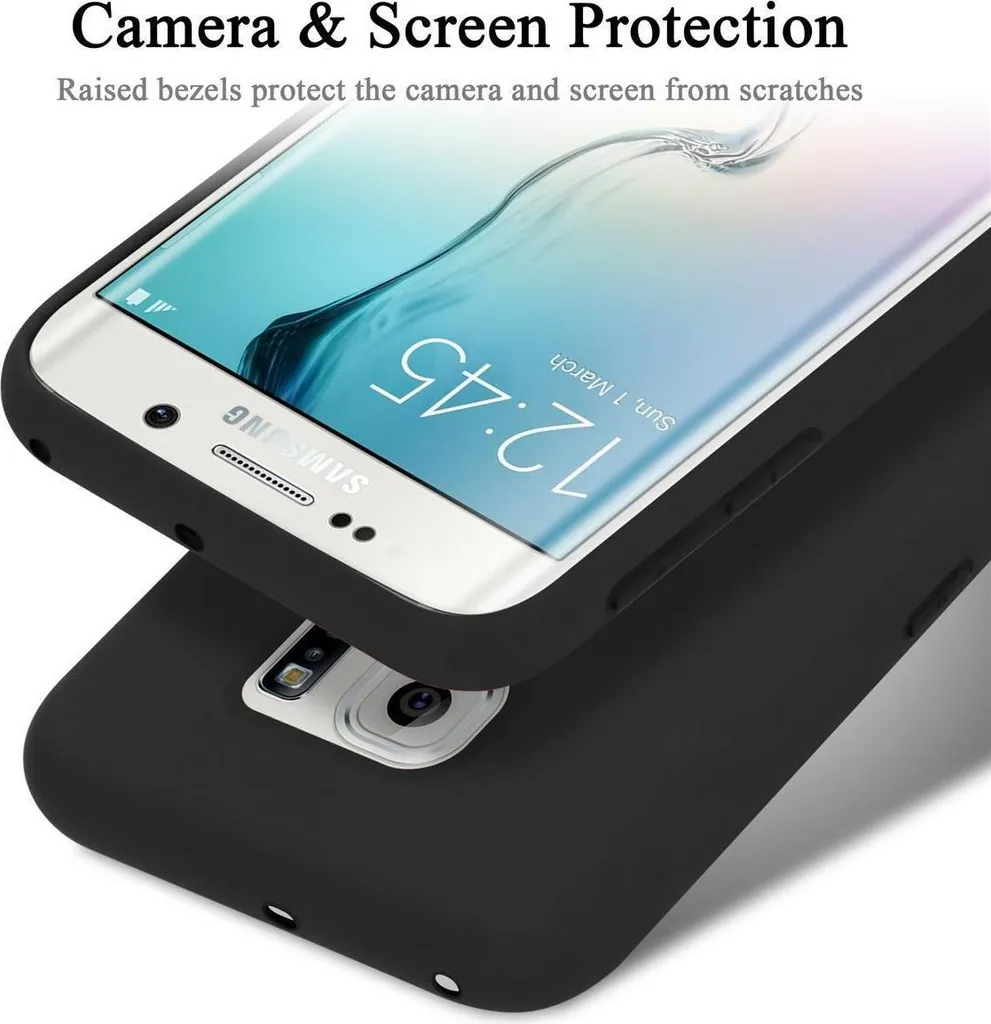 Custodia Samsung S6 EDGE Nera - Cadorabo TPU Etui Protettiva - 5