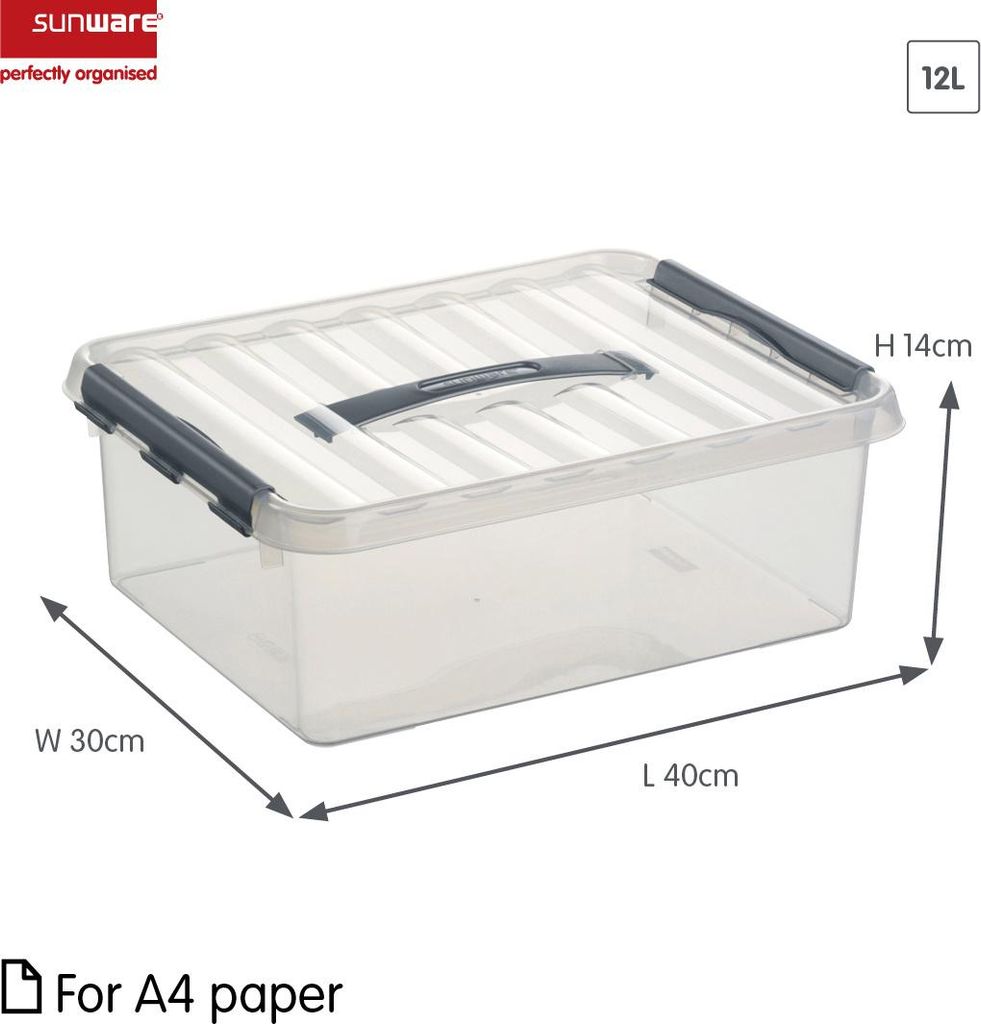 Sunware Aufbewahrungsbox H6160302 12l 40 Maße: 30 x 14 x 40