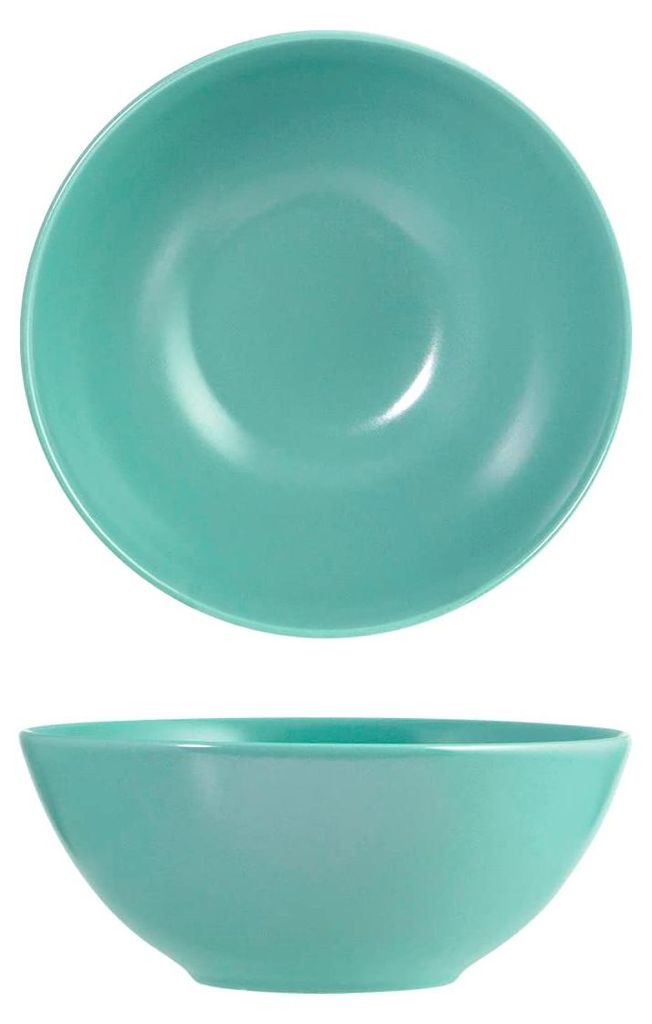 H&H 6er-Set Tassen aus Steingut, Denver, hellblau, 16 cm