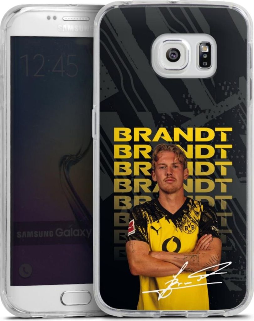 DeinDesign Handyhülle für Samsung Galaxy S6 Edge Silikon Hülle Case Smartphone Schutzhülle BVB Borussia Dortmund Julian Brandt