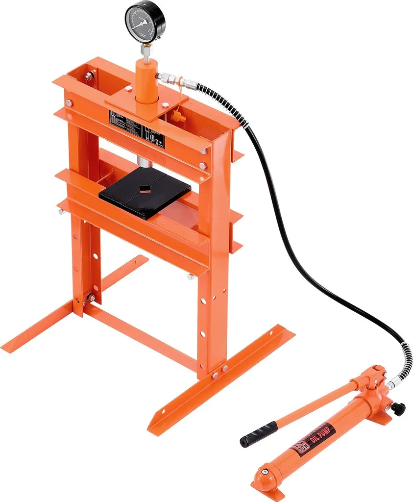 Presse hydraulique 10t avec plaque de pressage en acier robuste - 10