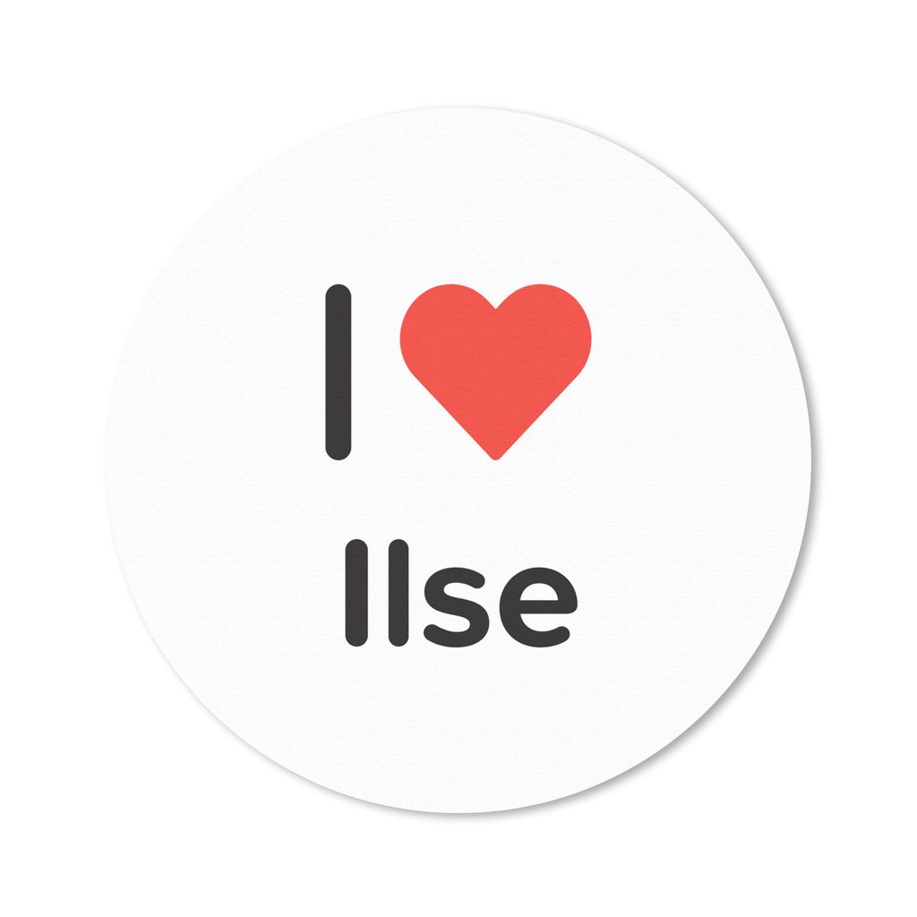 MuchoWow Mauspad Mousepad Ich liebe - Ilse - Mädchen 50x50 cm - Mousepads - Maus Mat - Pad - Mausunterlage - Vinyl