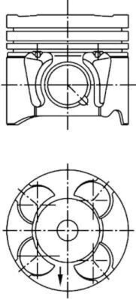 KOLBENSCHMIDT 41287600 Kolben für OPEL Corsa D Schrägheck (S07) Meriva B (S10) für FORD KA (RU8) für FIAT PANDA (169) 500 (312) 500 C (312)