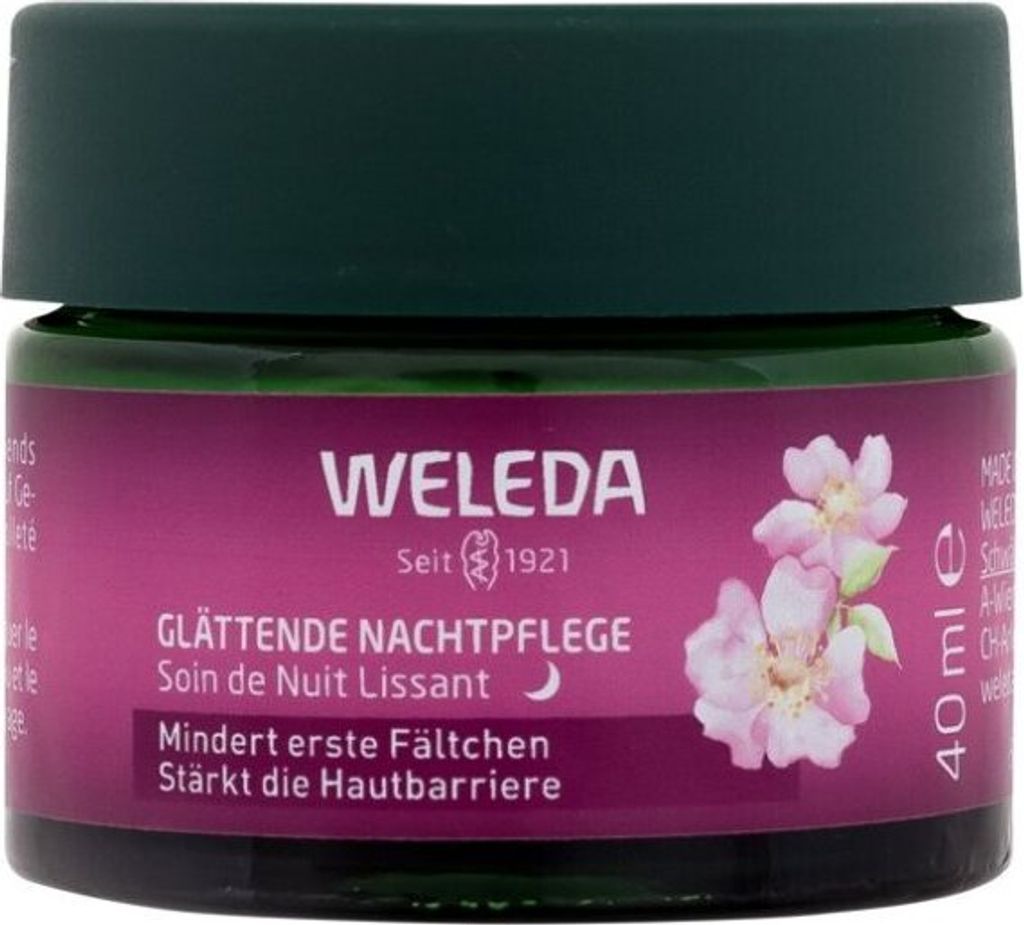 Weleda Wildrose & Weiß er Tee Glä ttende Nachtcreme Produktbild 