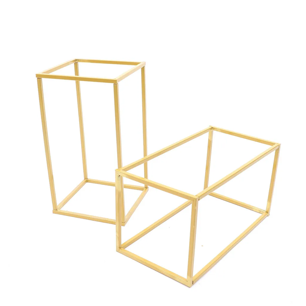 Support à fleurs vertical pour optimiser l'espace, 2 sellettes dorées - 6