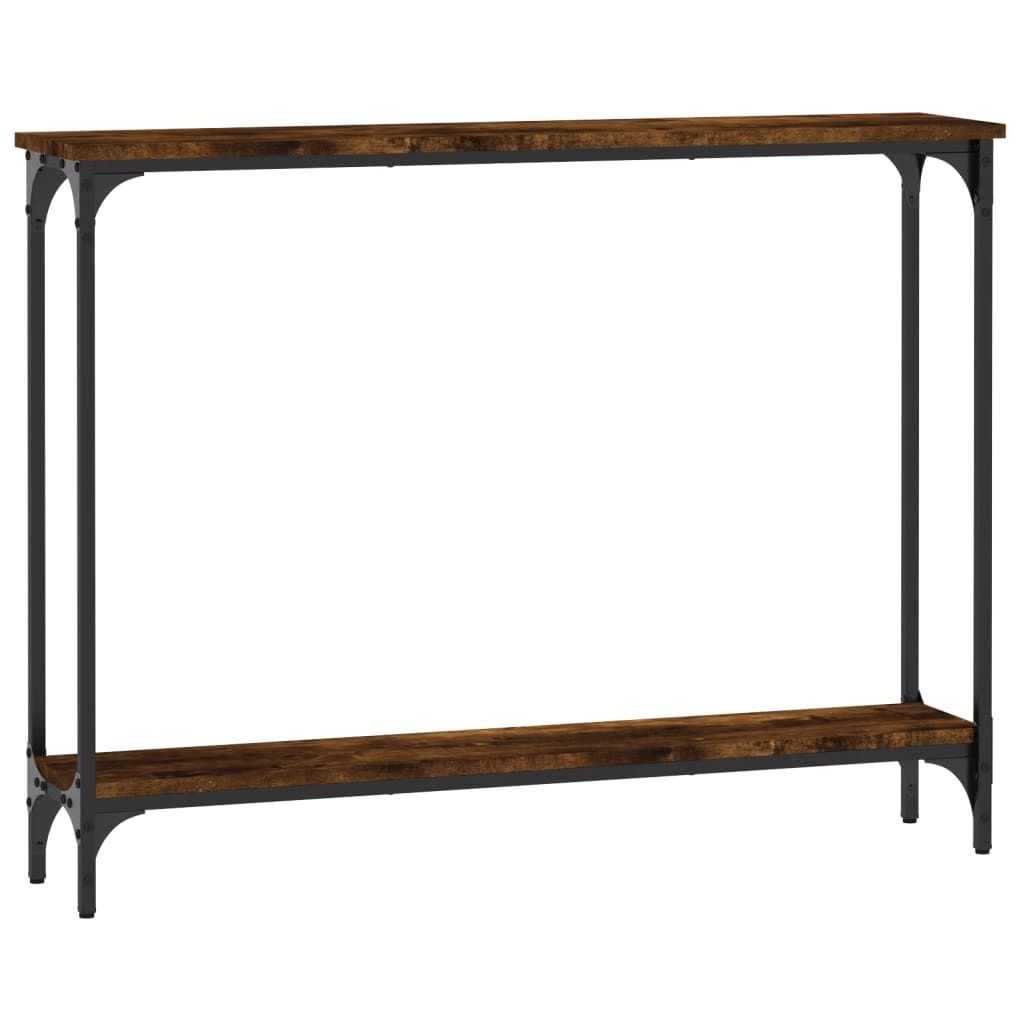 vidaXL Konzolový stolík údený dub 100x22,5x75 cm odvodený Obrázok produktu 