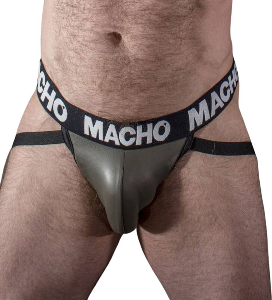 Macho - Mx27Gr Lederjock Grau Beige Xl