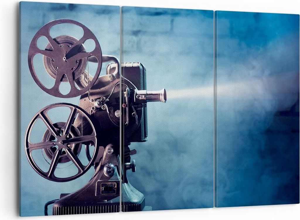 Bild auf Leinwand - Leinwandbild - Film projektor gedächtnis geschichte - 105x70cm - Wand Bild - Wanddeko - Leinwanddruck - Bilder - Kunstdruck - ...
