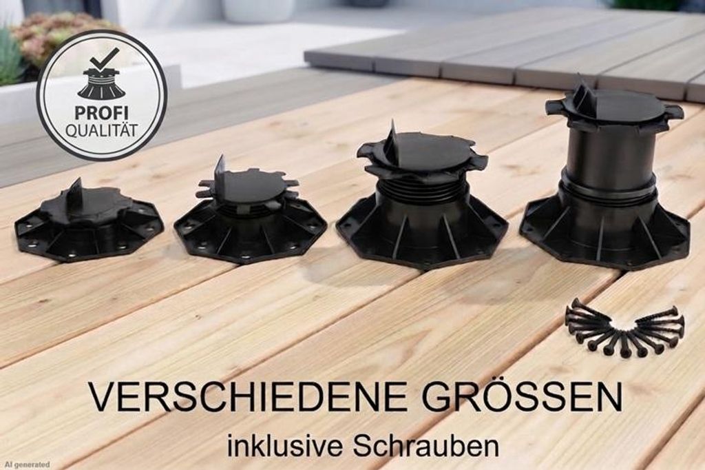 PRO-FIXX Stelzlager 50 Stück M 30 - 60 mm Balkenlager Produktbild 