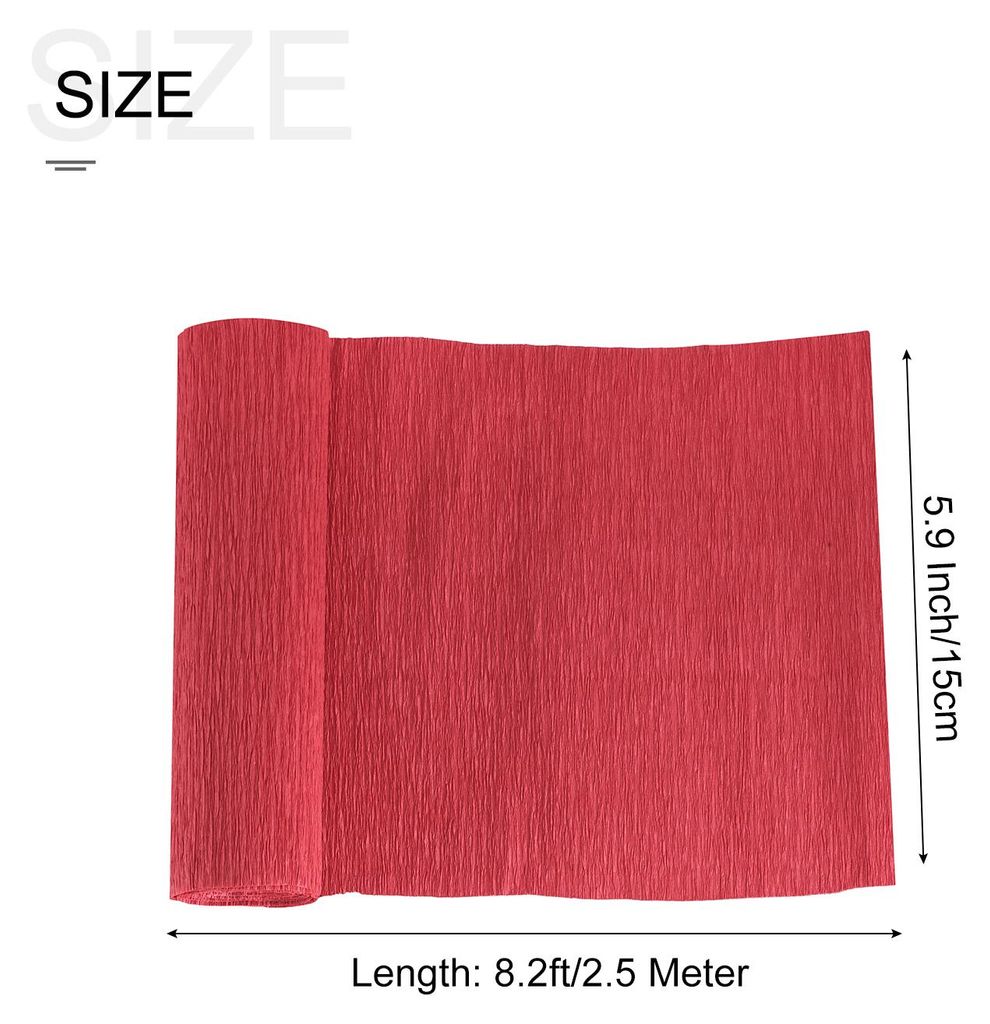 Krepppapier 15 x 250 cm Crepe Paper Kr?uselpapier Seidenpapier Floristenkrepp Schulpapier Kreppband Papier zum Basteln Nachbildungation Geschenk Ve...