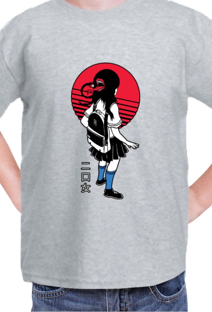 Kinder T-Shirt Manga Japan Anime Comics Animation In-Spectre Kyokou Suiri, 9-11 Jahr - 140 / Grau
