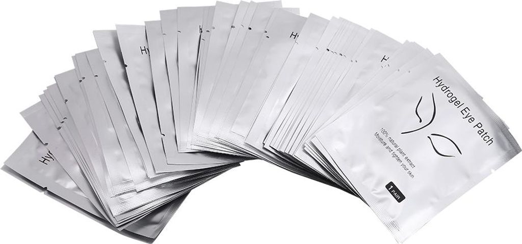 50Pairs/Set gepfropfte Wimpernhydrogel unter Augengel Pad Patch Maske Aufkleber Silber Beauty Face