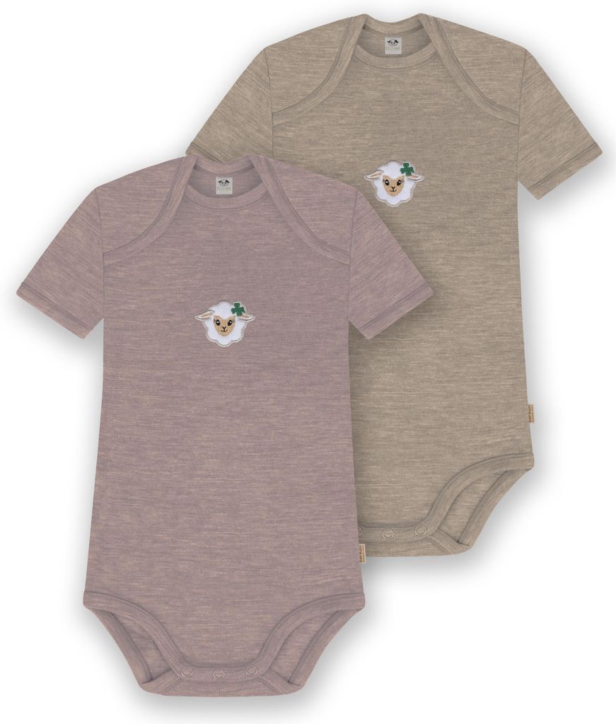 normani 2er Set Baby Merino Body Kurzarm