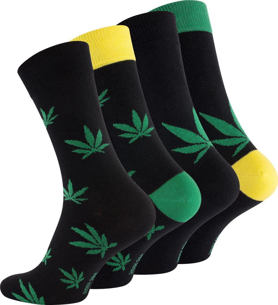 Vincent Creation® Cannabis Socken 4 Paar Weed Socks "365 Produktbild 