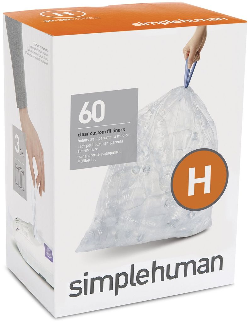 Simplehuman - Müllsack Code H 30-35 Liter Packung mit 3x20 Stück