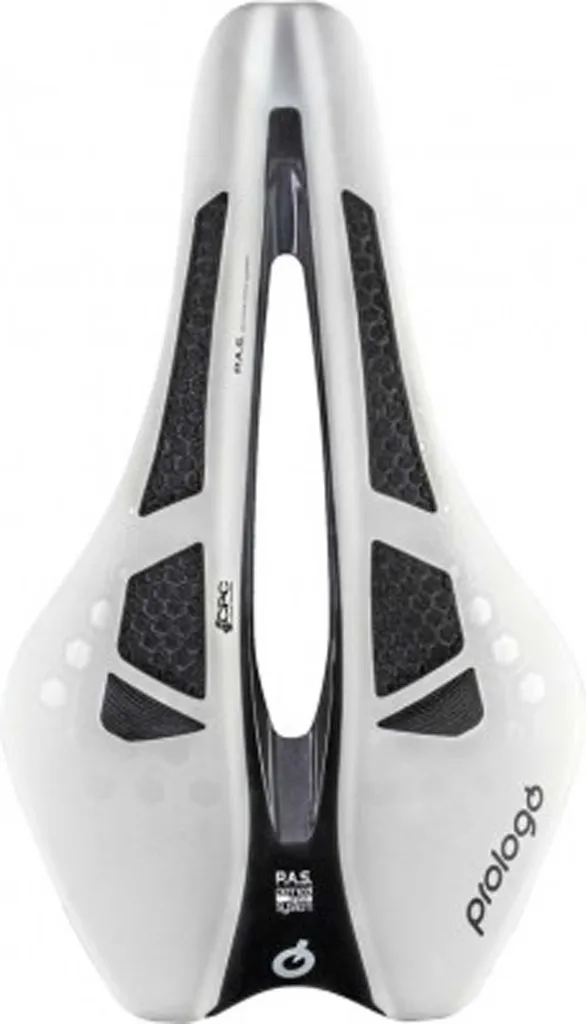 Selle PROLOGO Dimension TRI 143 Nack unisexe rail carbone blanche