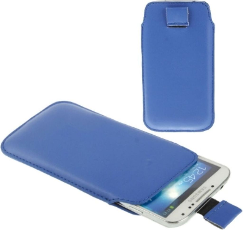 Handyhülle Tasche Slide für Case Handy Samsung Galaxy S5 / S5 Neo Blau