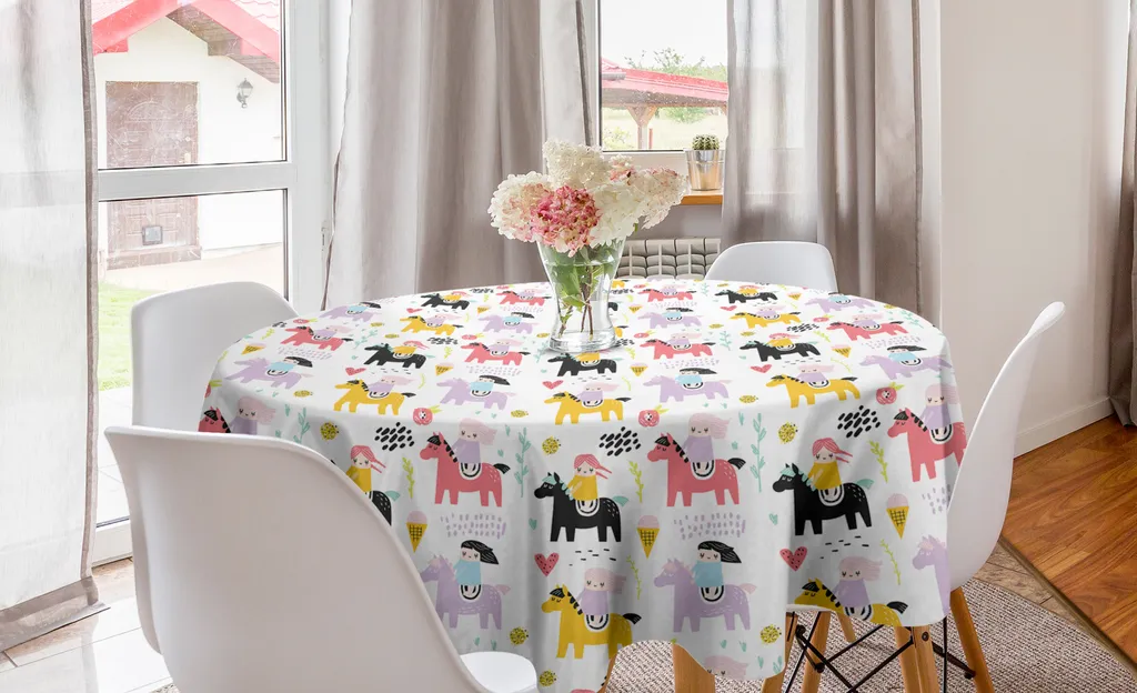 Tovaglia Circolare Pony ABAKUHAUS 150 cm - Decorazione Cucina Moderna