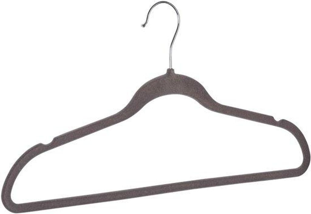 Famanu Kleiderbügel mit Samtoberfläche - rutschfest und langlebig - geeignet für Jacken, Pullover und empfindliche Kleidung