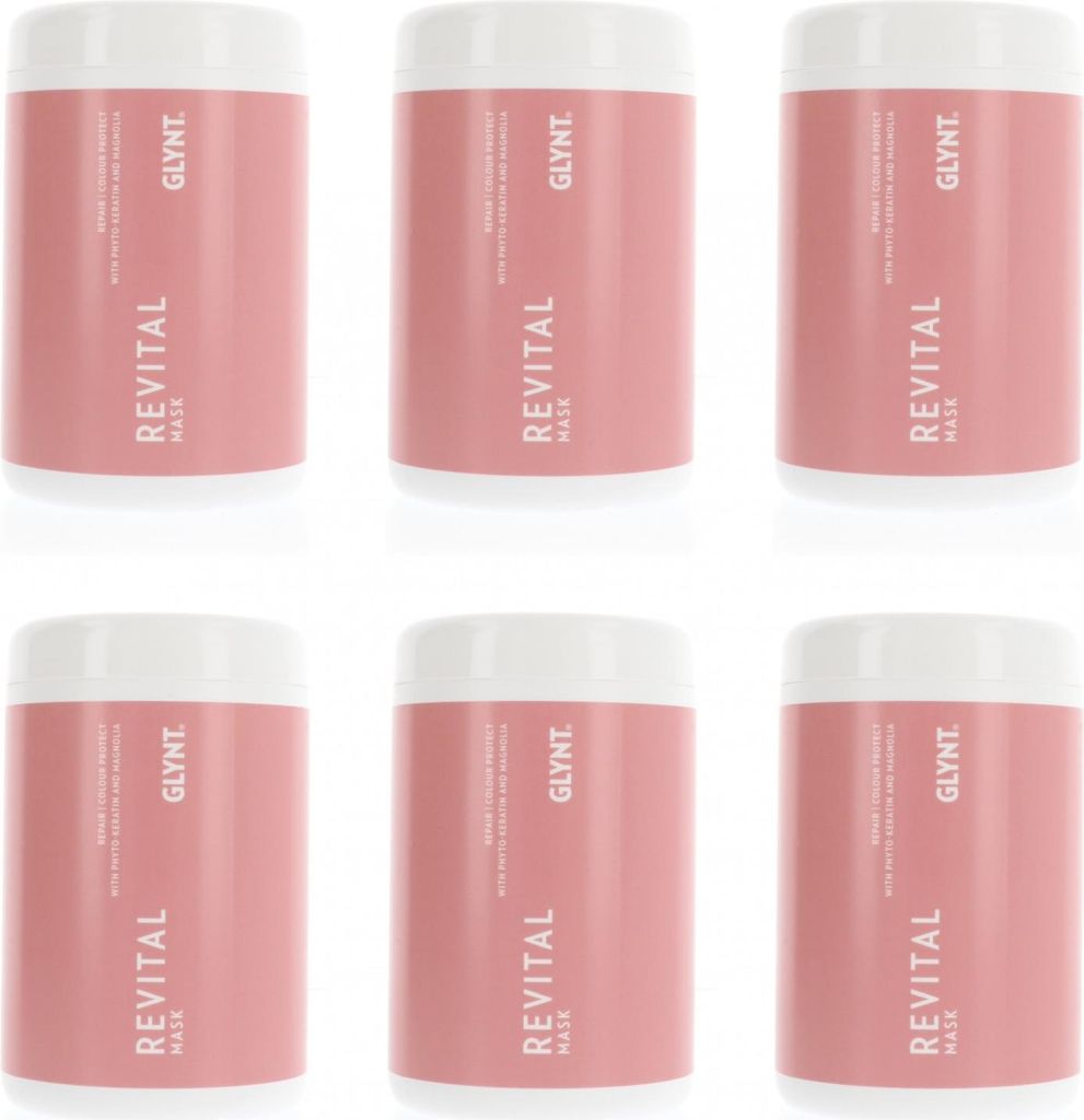 Glynt Revital Mask 6 x 1000 ml Haarpflegemaske für coloriertes Haar Set