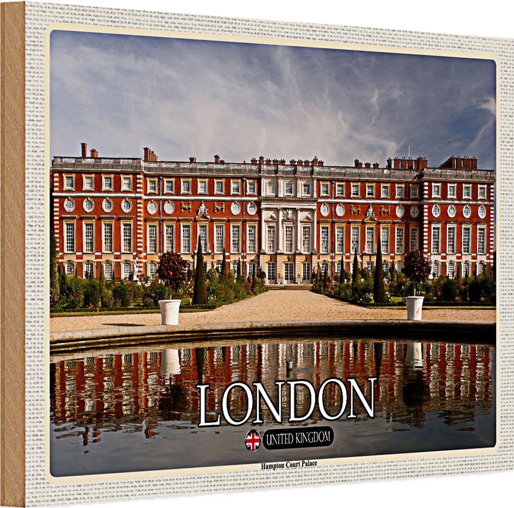 Holzschild Städte Hampton Court Palace London 30x20cm