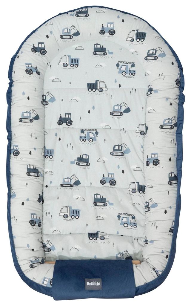Bellochi Baby Nest XXL 120x65cm - Mitwachsender Babykokon für 0-18 Monate - Premium Baumwolle & Samt Babynestchen mit Schutzkante - Verstellbares ...