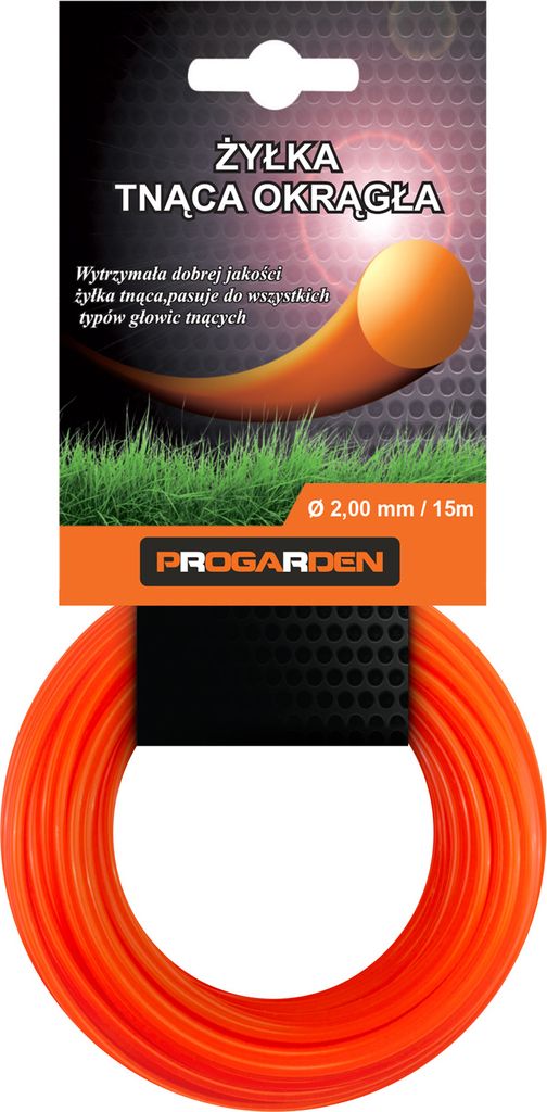 Schnittlinie für Rasentrimmer "Rund" 2.00 mm - 15 m - Trimmerfaden Mähfaden für Rasentrimmer und Freischneider - PROGARDEN