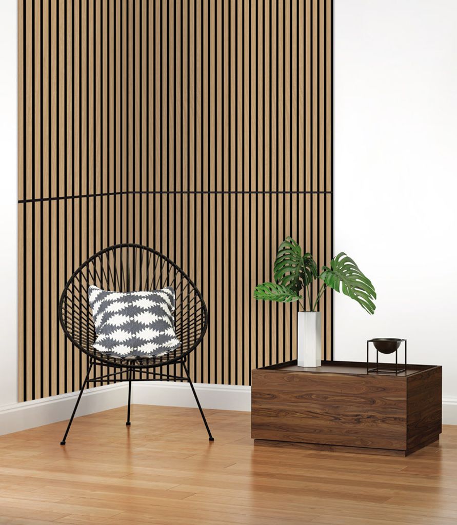 Wandpaneel Jangal Solid 10016 Teak MDF Furnier Produktbild 
