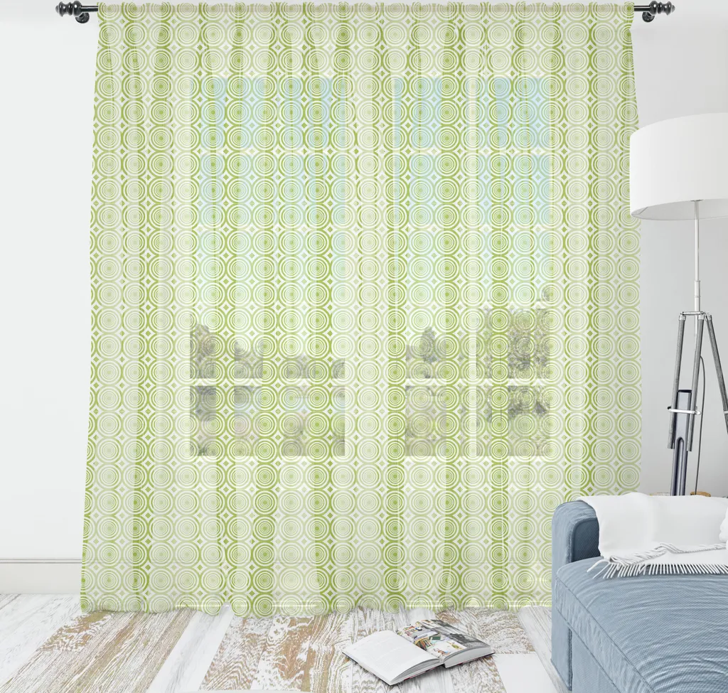 Telo Arredo ABAKUHAUS 274cm: Arazzo Moderno Satin Verde e Bianco