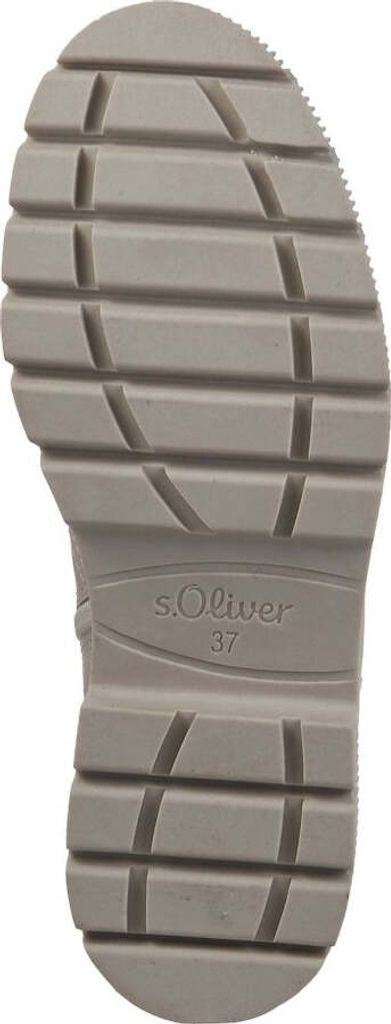 s.Oliver Damen Stiefelette Zierelement Metall Label Markenschriftzug 5-25262-43, Größe:41 EU, Farbe:Beige