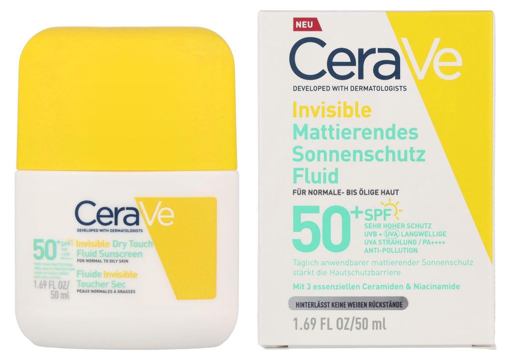 CeraVe Solar fluid do opalania Fluid for Dry Skin SPF 50+ Zdjęcie produktu 