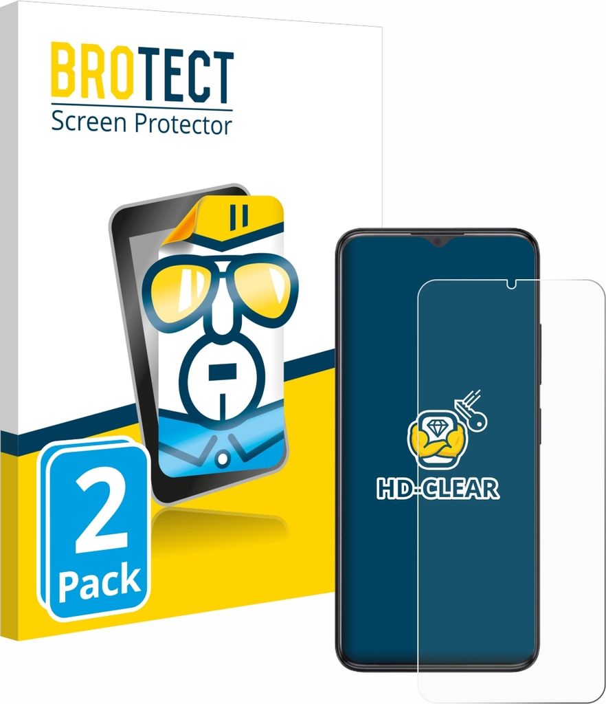 2x Für ZTE Blade A34 Schutzfolie BROTECT Displayschutz Produktbild 