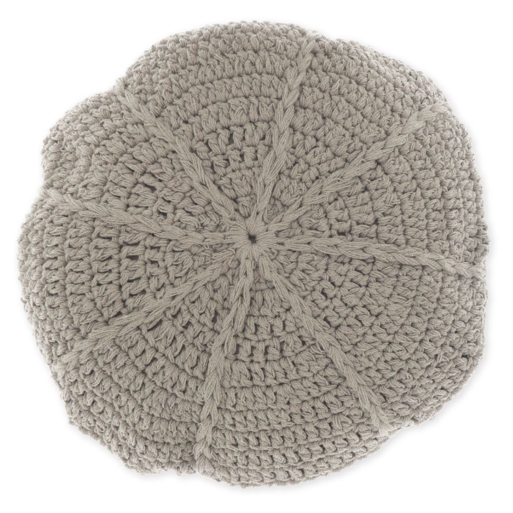 Rundes Dekokissen DORA 45 cm, grau