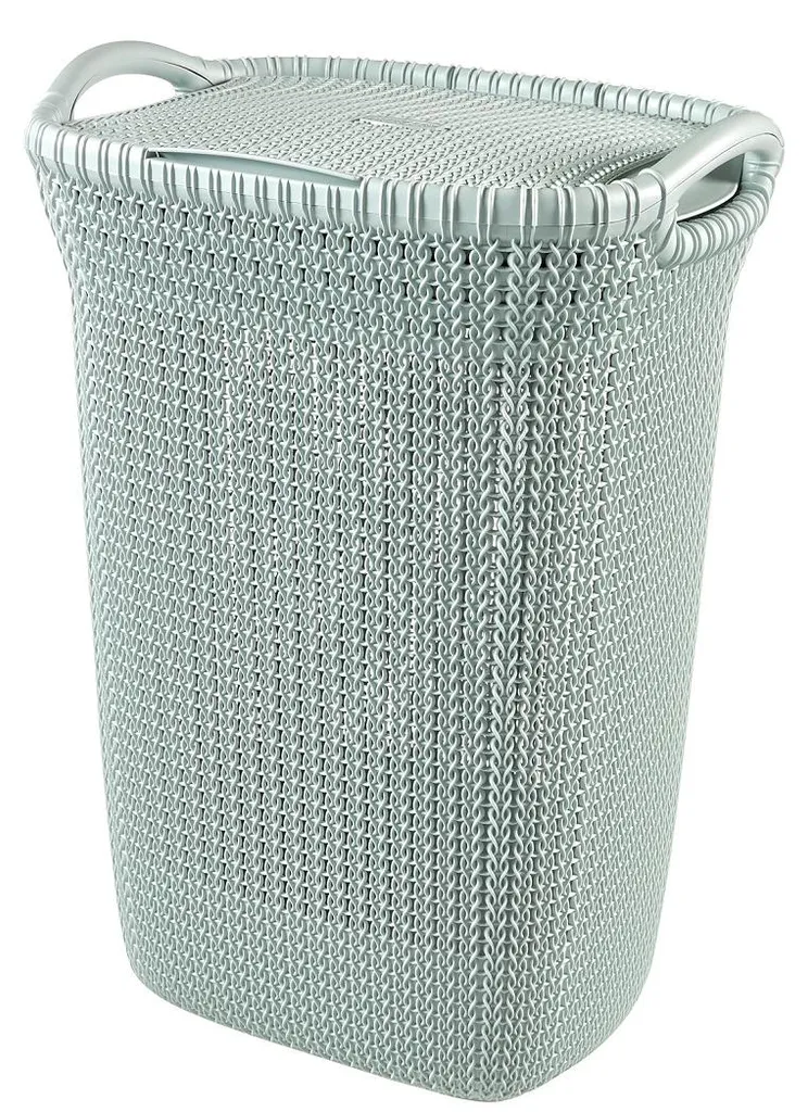 Organiser sa buanderie avec le collecteur de linge KNIT misty blue