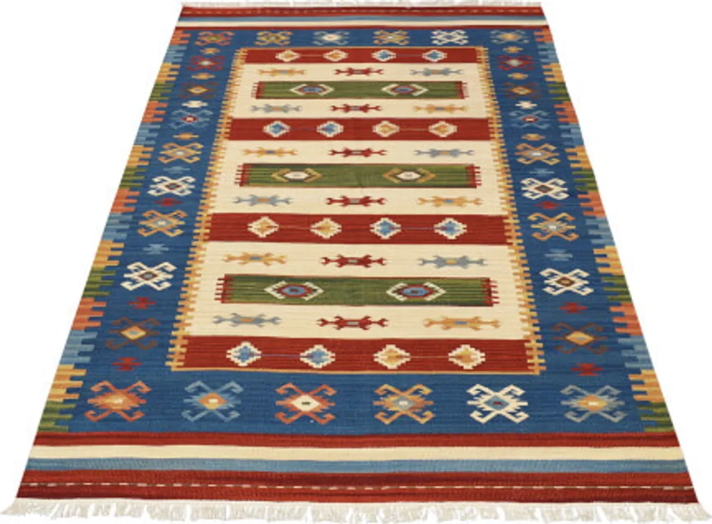 Tapis Artisanal Kelim AK-07 Multi 125x185 - Tissage à Plat Durable