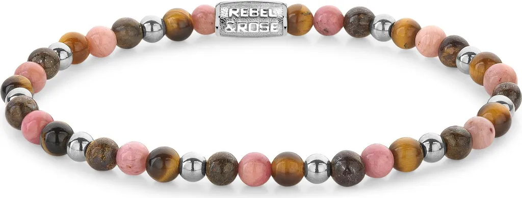 Bracelet Winter Glow Rebel & Rose en perles de haute qualité gris
