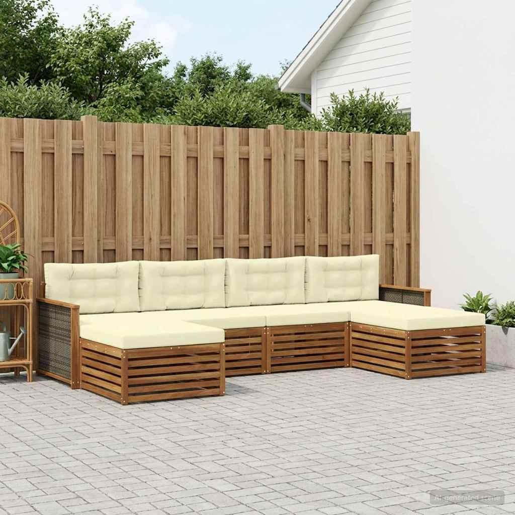 Möbel Sofagarnituren mit Kissen 6 pcs Massivholz AkazieGartensofas - Gartensofas c1431