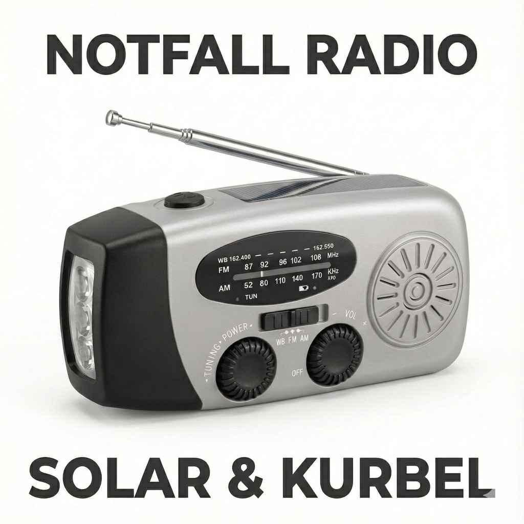 AIORBER Notfallradio Kurbelradio mit Solar und Powerbank Funktion Tragbares AM FM Outdoor Radio mit Heller LED Taschenlampe IPX3 Wasserdicht Campin...