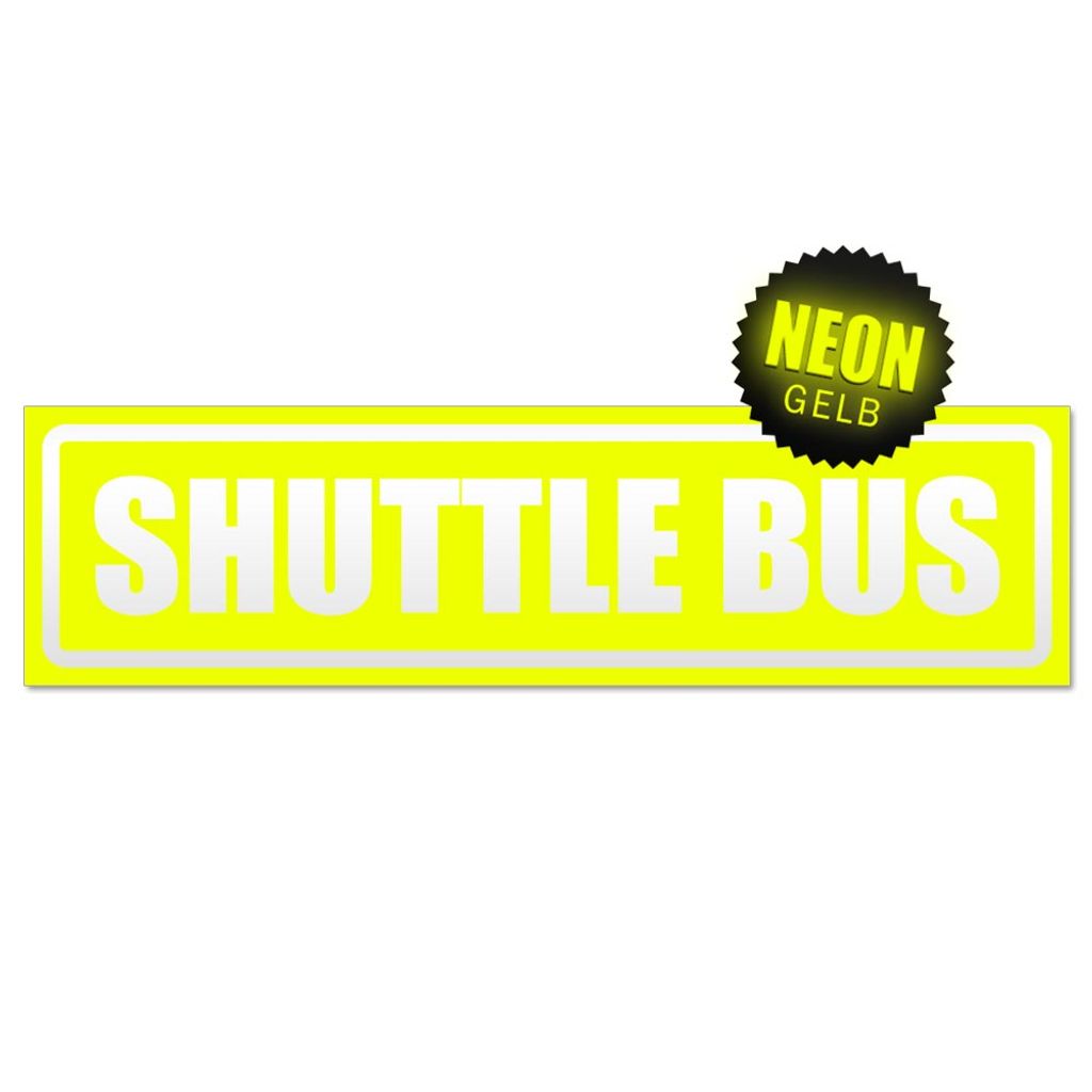 Shuttle Bus invertiert Magnetschild Schild magnetisch