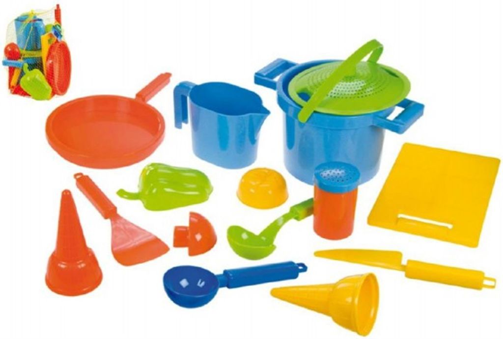 Set di sabbia da cucina 14 pezzi in rete 30x22x20cm 24m+ Immagine del prodotto 