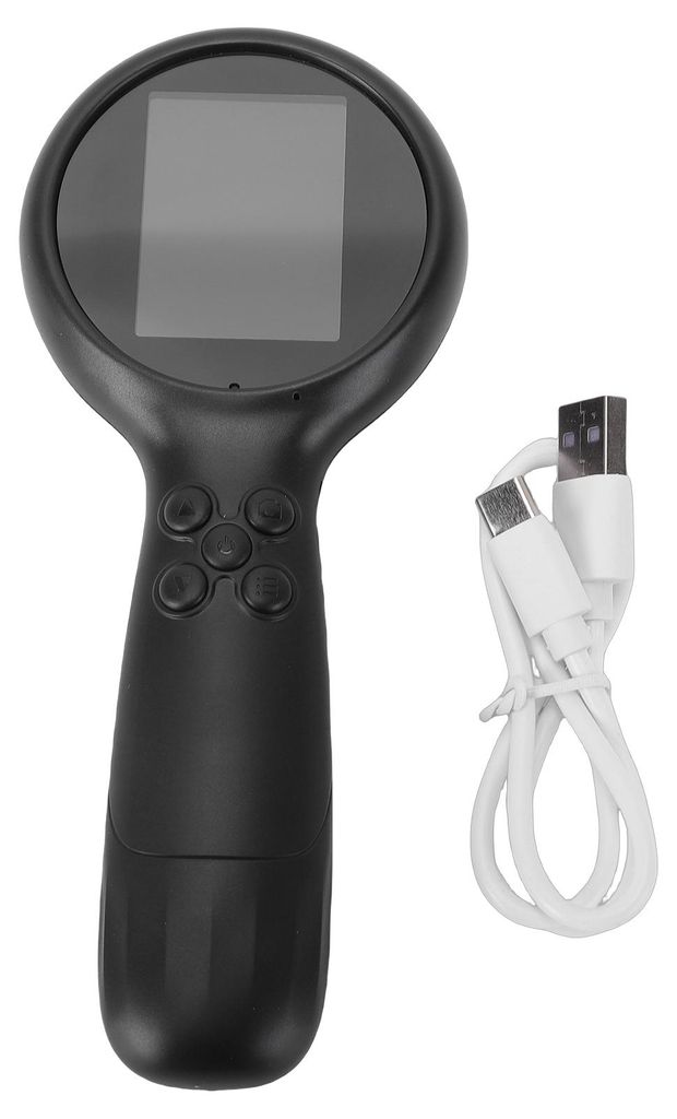 Mikroskop für Kinder, 2 MP, 8-facher Zoom, digitales Handgerät, mit 2-Zoll-Bildschirm, für Jungen und Mädchen, Schwarz
