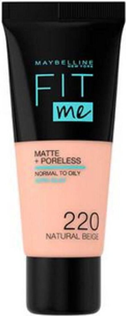 Maybelline Fit Me Matte & Poreless 220 Natural Beige, tube, Productafbeelding 
