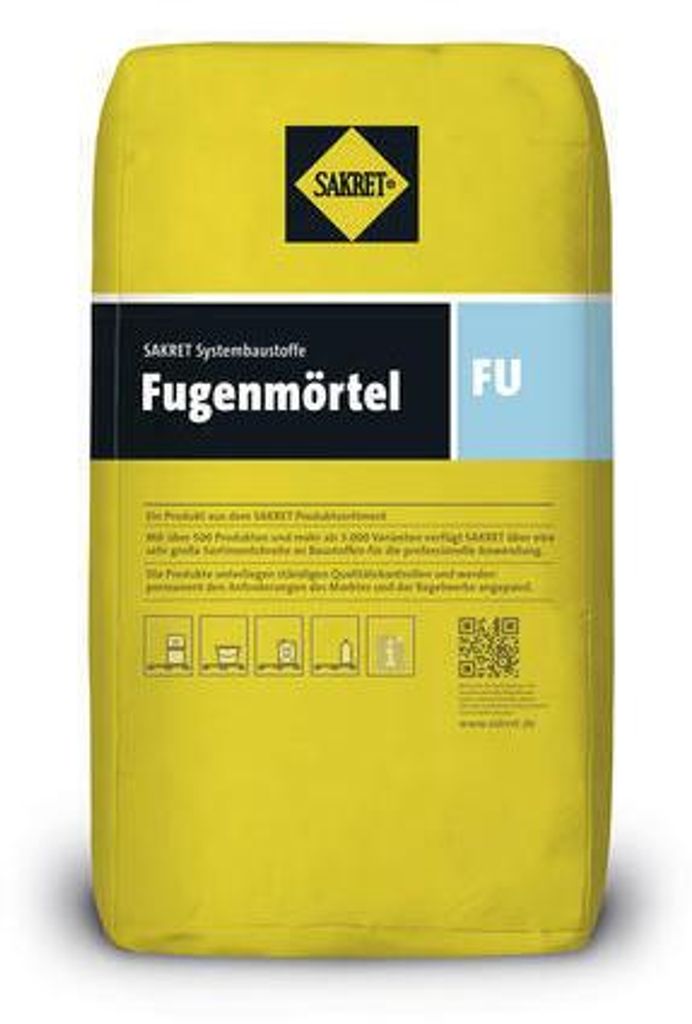SAKRET Fugenmörtel FU Zementgrau 25 kg Produktbild 