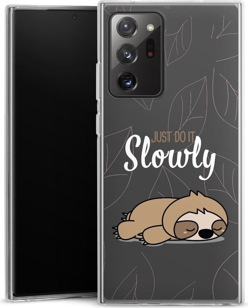 DeinDesign Handyhülle für Samsung Galaxy Note 20 Ultra Silikon Hülle Case Smartphone Schutzhülle Faultier Sprüche lazy sunday
