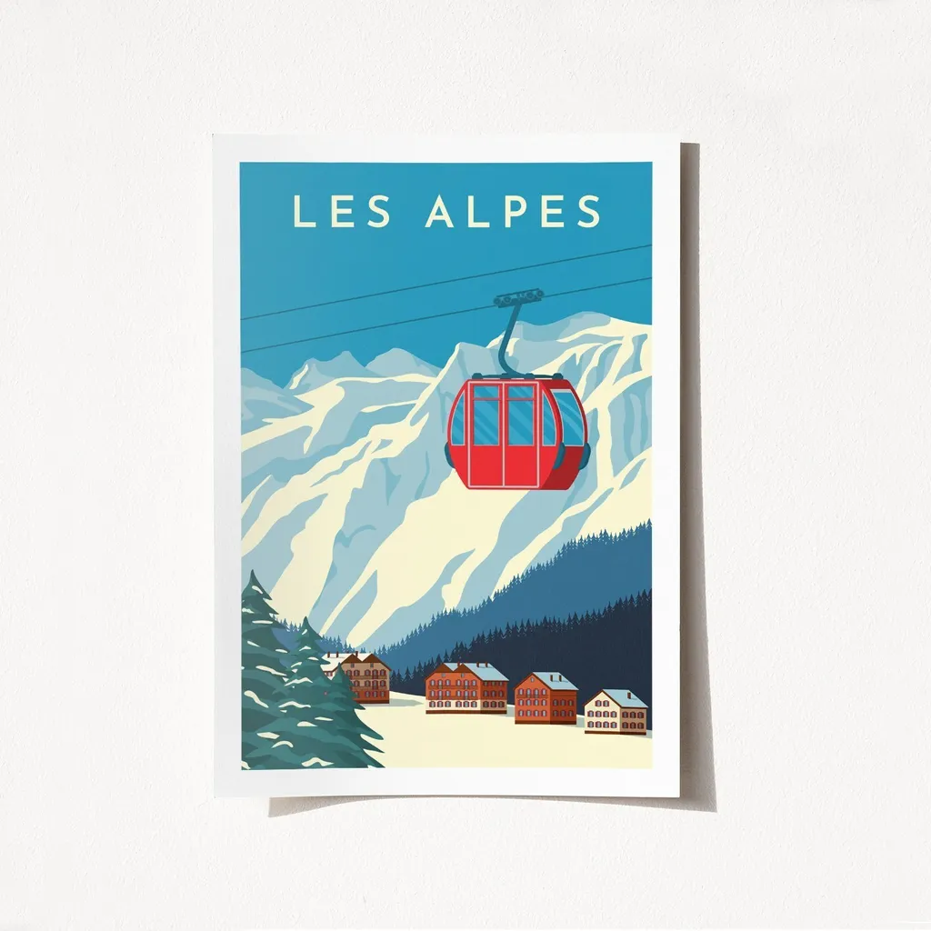 Affiche Alpes 50x70 Sans Reflets - Déco Murale Matte Satinée Wallity