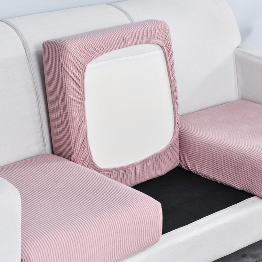 Sofa Kissen verdickte Design Anti-Fade-hohe Zählungen Stretch Couch Saats Slipcover Möbelzubehör-Limettenrosa ,Größen:S