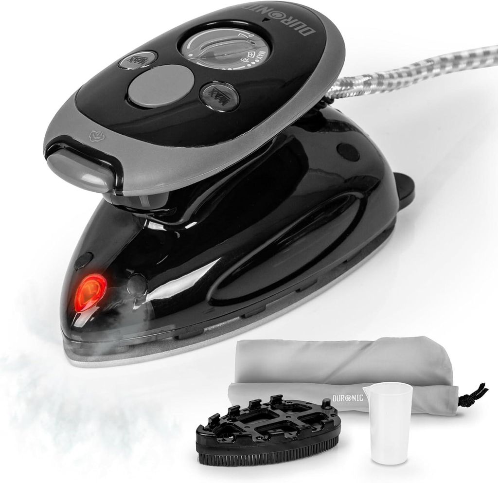 Duronic SI2 BK Mini Reisebügeleisen, 375W Mini Bügeleisen, Produktbild 
