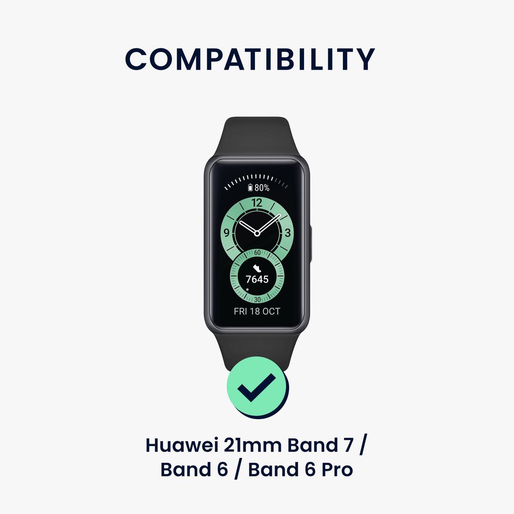 kwmobile 6x Sportarmband kompatibel mit Huawei Band 6 & 6 Produktbild 